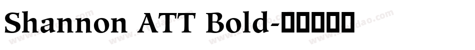 Shannon ATT Bold字体转换